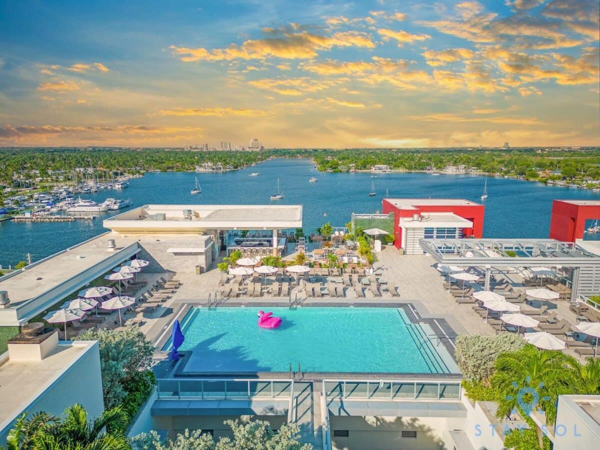 Apartamento Tropical Oasis - Rooftop Pool- Near Beach - Gym Hollywood Exterior foto